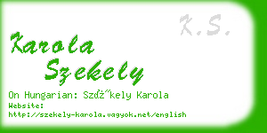 karola szekely business card